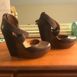 Brown/tan platform wedges - Lucky brand